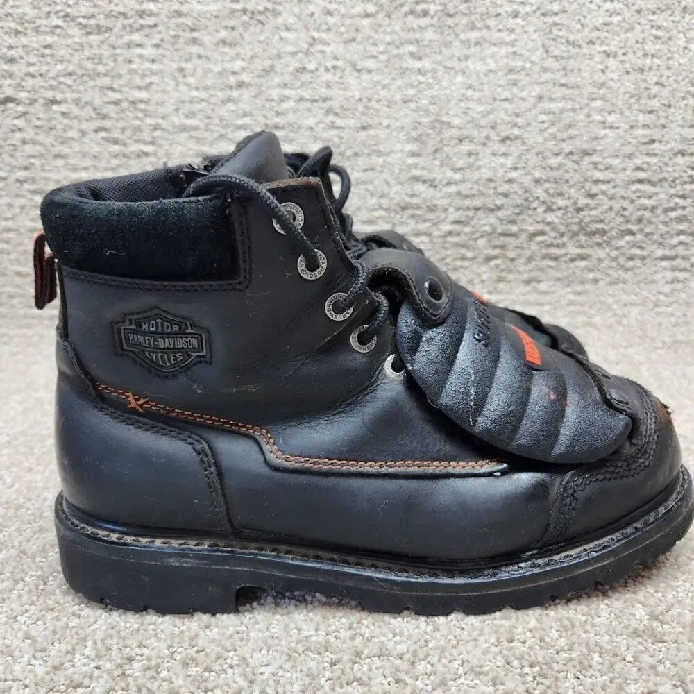 Harley Davidson Super Guard Steel Toe Boots Mens Size 8.5 Durable Waterproof